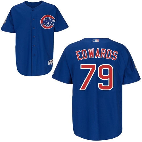 C-J Edwards #79 mlb Jersey-Chicago Cubs Women's Authentic Alternate 2 Blue Baseball Jersey